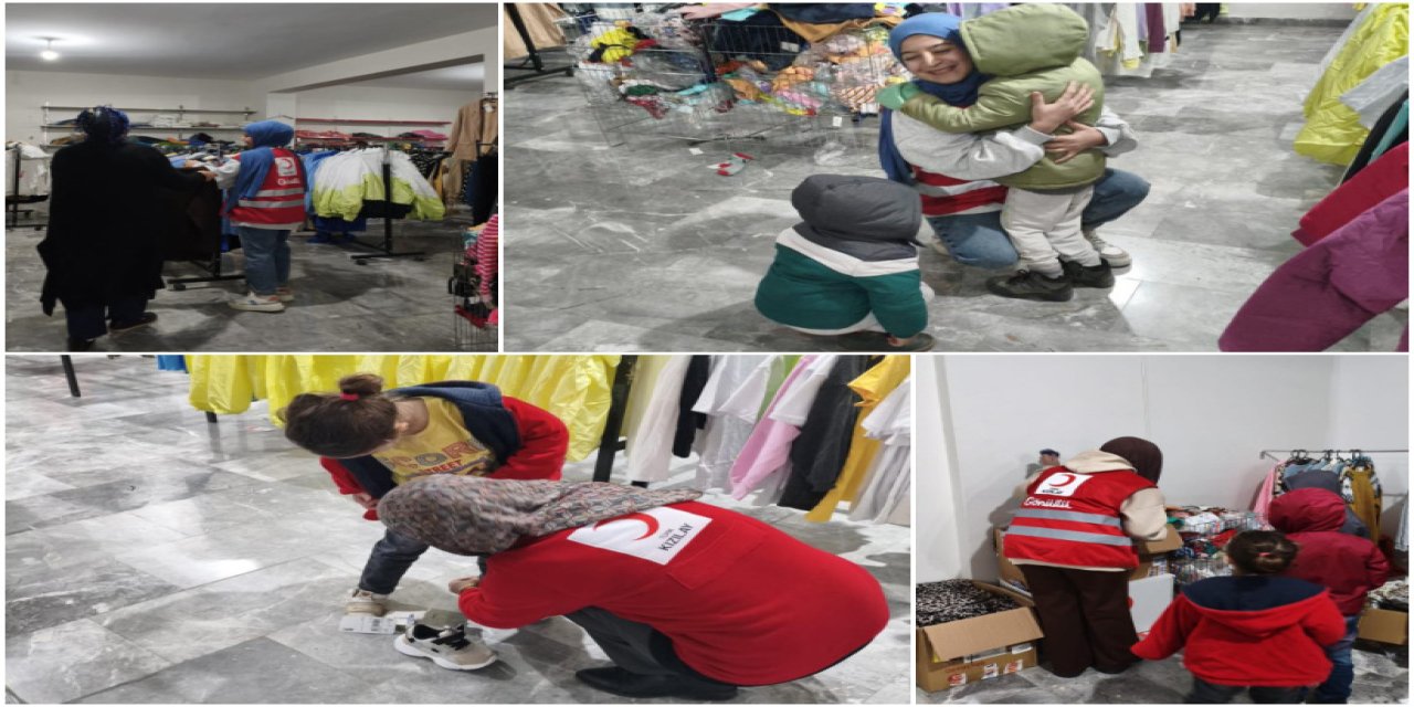 Kızılay Şırnak Şubesi Bayram Öncesi Çocukları Giydirdi