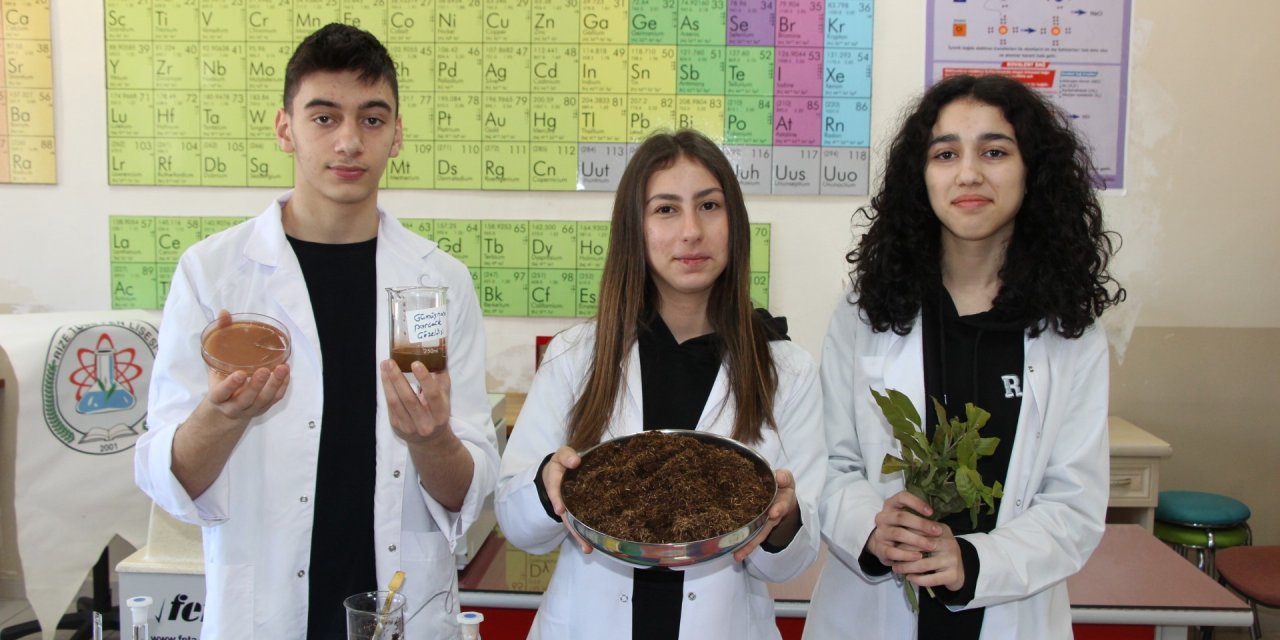 Lise Öğrencileri Çay atığını hijyen kalkanı olarak geliştirdi