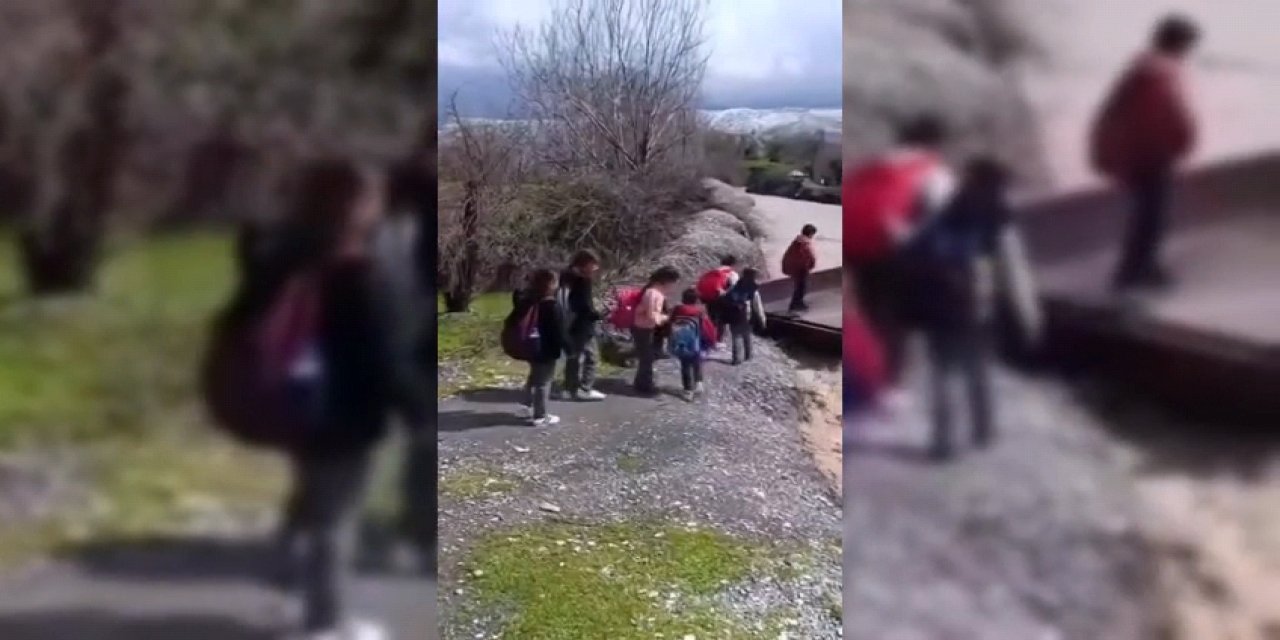 Şırnak’ta öğrenciler yükselen dereyi traktörle geçti