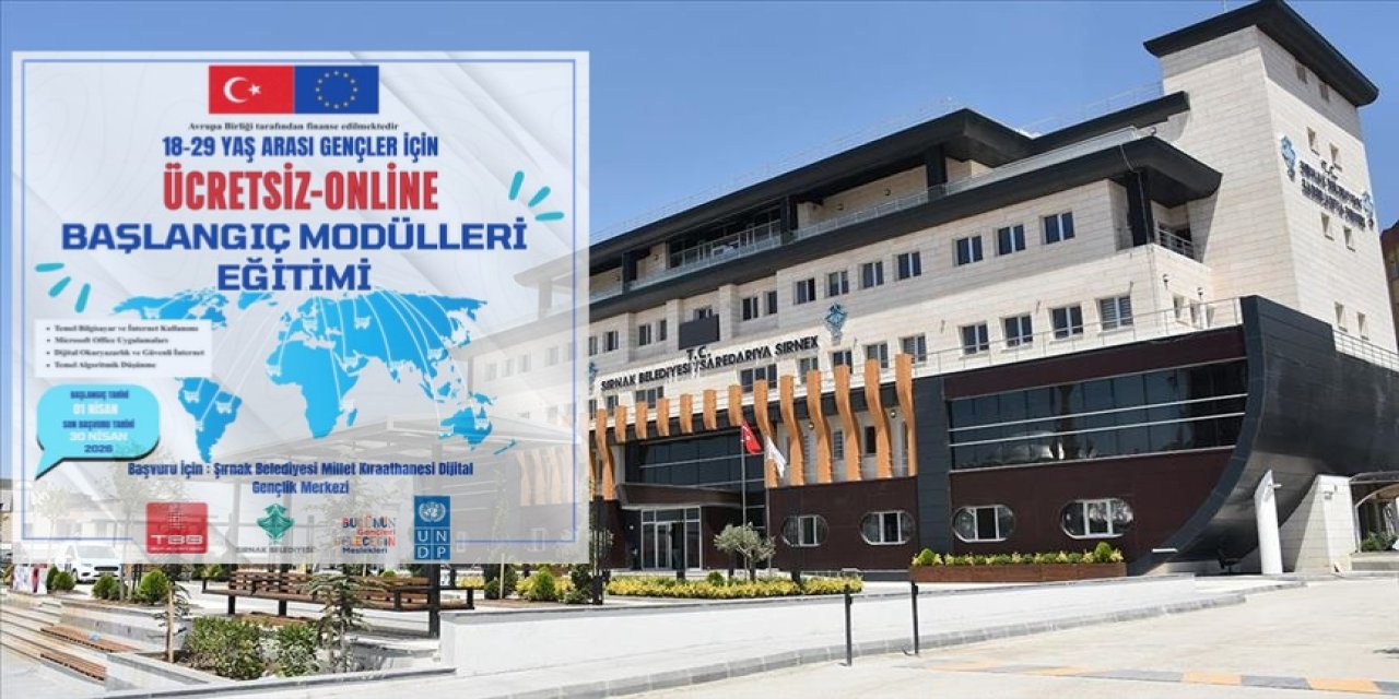 Şırnak’ta Gençlere Ücretsiz Online Eğitim Fırsatı