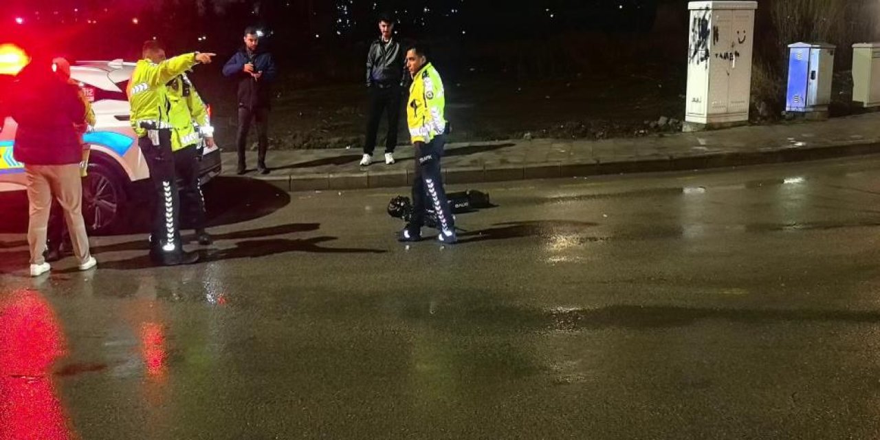 Erzurum'da scooter sürücüsüne araç çarptı: 1 yaralı
