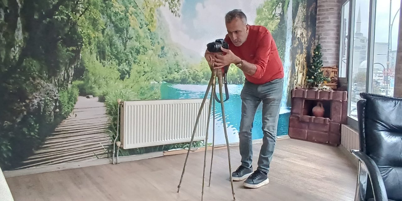 Şırnaklı Gazetecinin Doğal Tripotu Dikkat Çekti