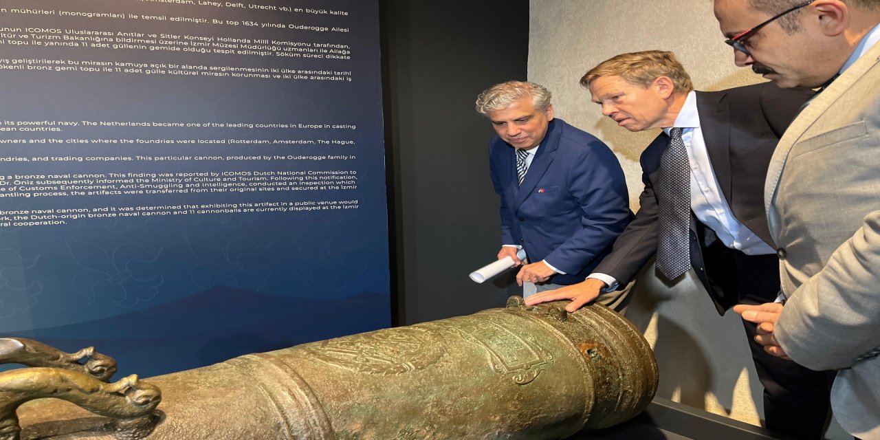 Gemiden 17. yüzyıla ait bronz top çıktı