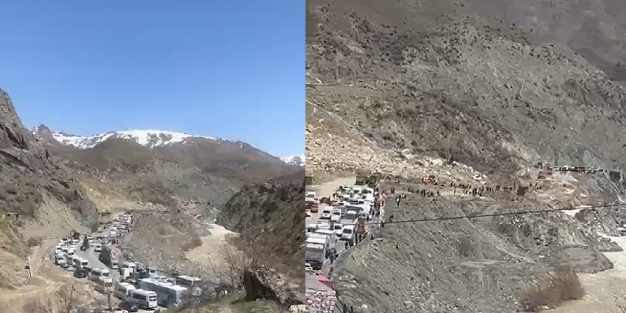 Heyelanın kapattığı Hakkari-Van kara yolu trafiğe açıldı