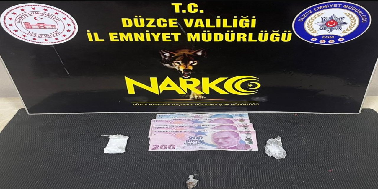 Düzce'de uyuşturucu ticareti yapan 1 kişi tutıklandı