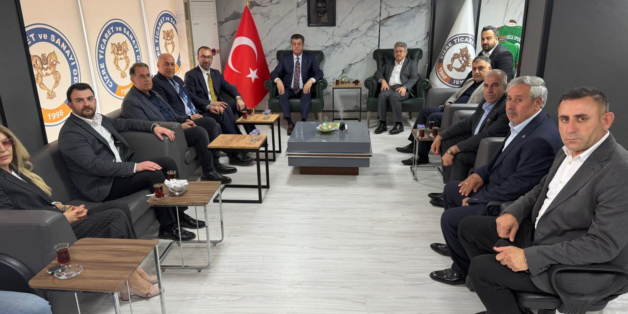 Cizre TSO’da Üst Düzey Görüşmede Bölge Ekonomisi ve İş Birliği Masaya Yatırıldı