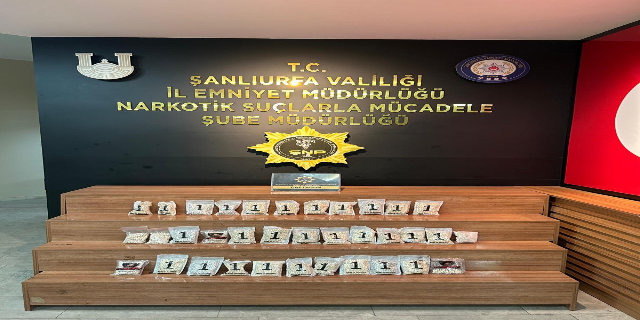 Şanlıurfa’da 34 bin adet uyuşturucu hap ele geçirildi