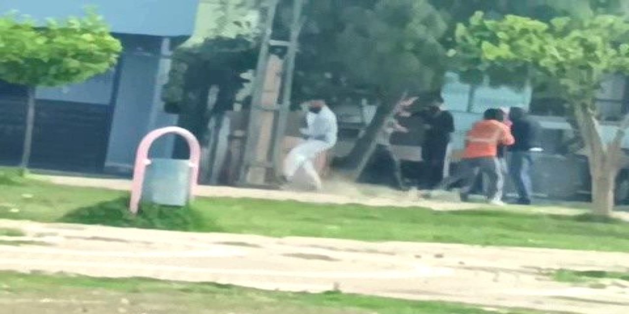 Adana'da tüfekli sopalı kavga kamerada