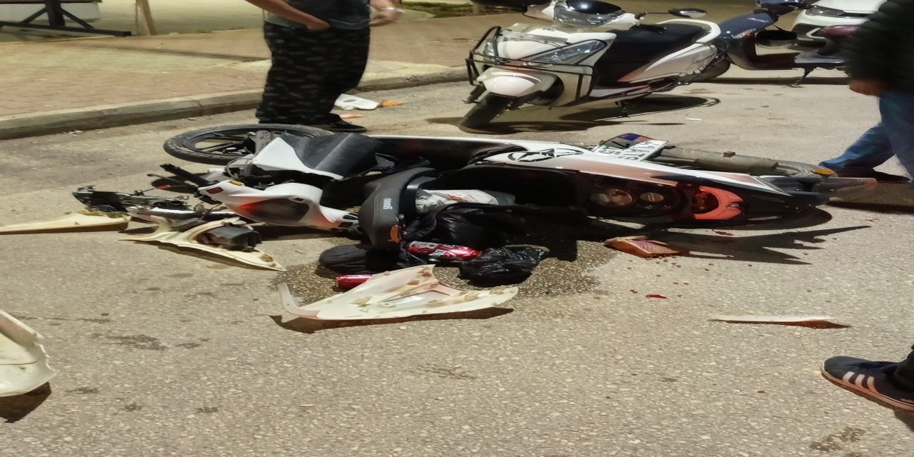 Otomobil ile motosiklet çarpıştı: 1 yaralı