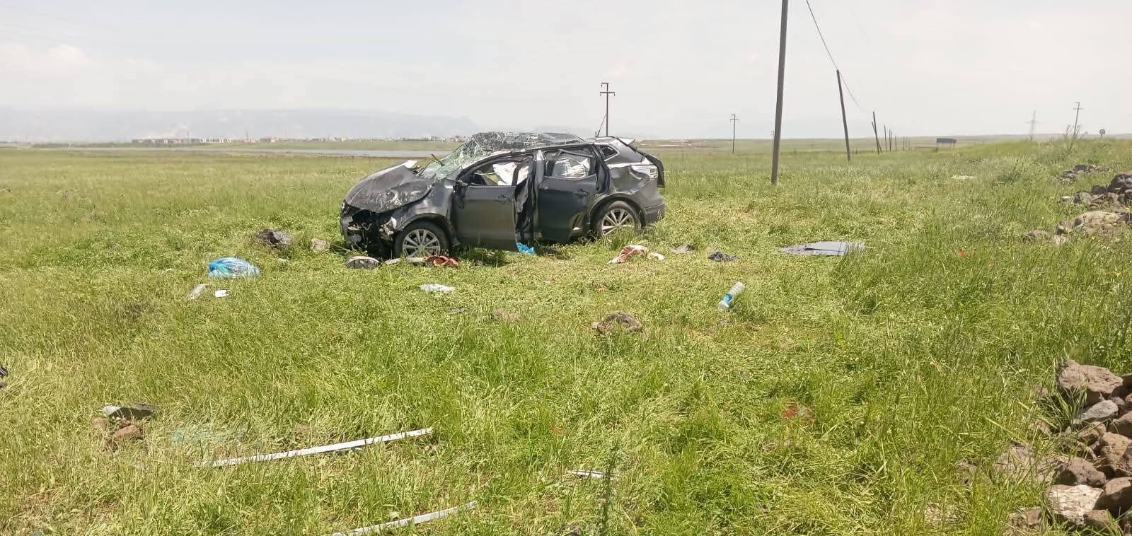 Şırnak İdil'de Otomobil takla attı sürücü yaralandı