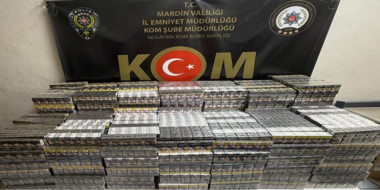 Mardin’de 7 bin 100 paket kaçak sigara ele geçirildi