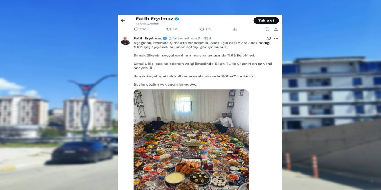 Kaynağı Belirsiz Sofra Fotoğrafıyla Şırnak'ı Hedef Aldı