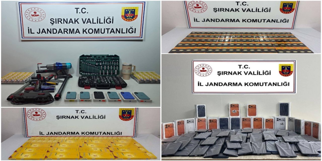 Şırnak'ta jandarma operasyonlarında 13,7 milyon liralık kaçak ürün ele geçirildi