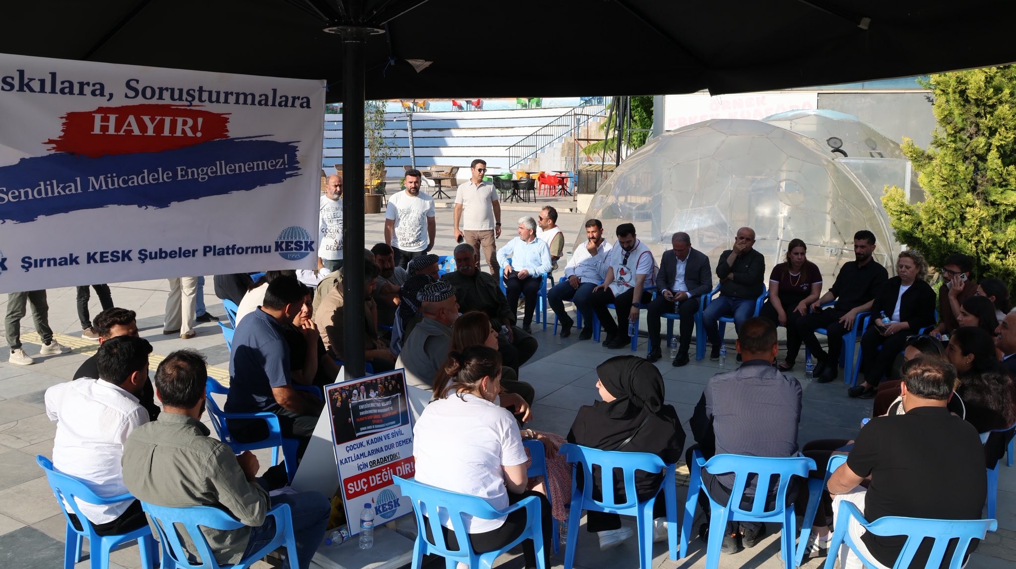 Şırnak’ta KESK’ten Görevden Uzaklaştırmalara Karşı 'Adalet Nöbeti'