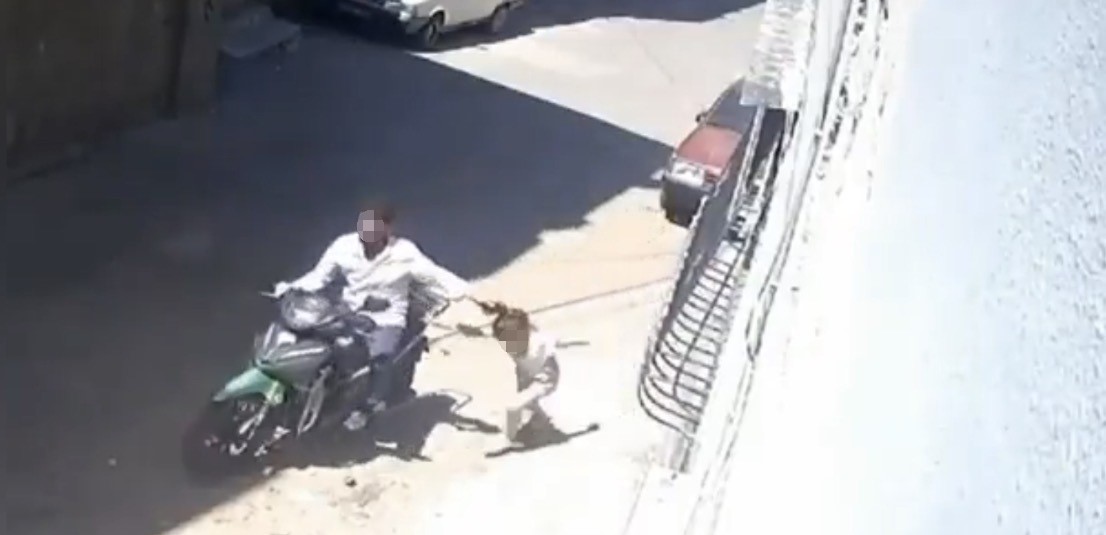 Küçük kızını darbedip motosikletle sürükleyen baba tutuklandı