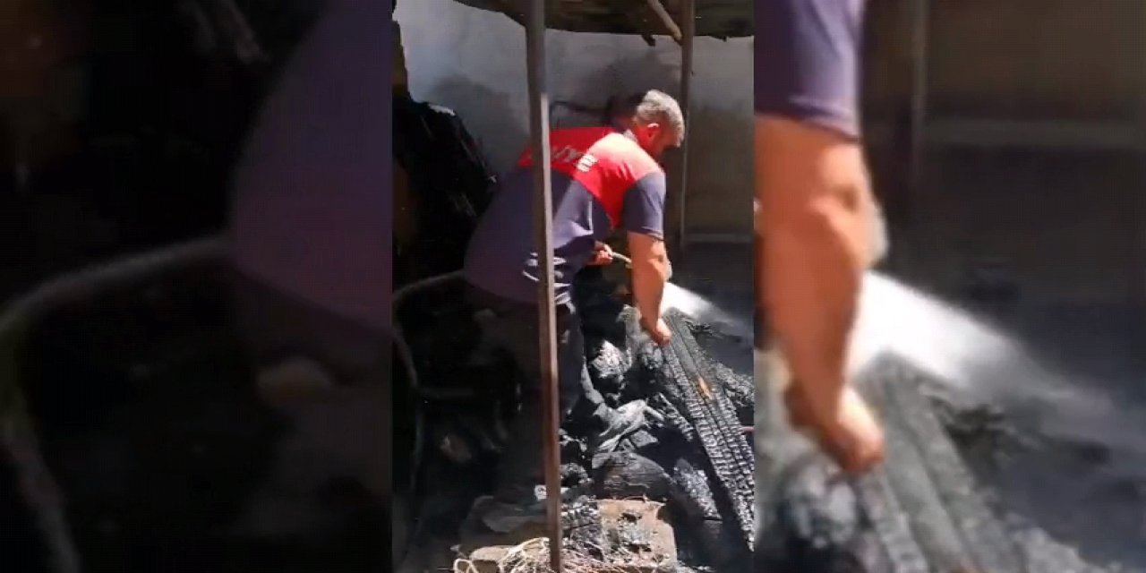 Silopi’de Odunluk Yangını: 1 Ton Odun Kül Oldu