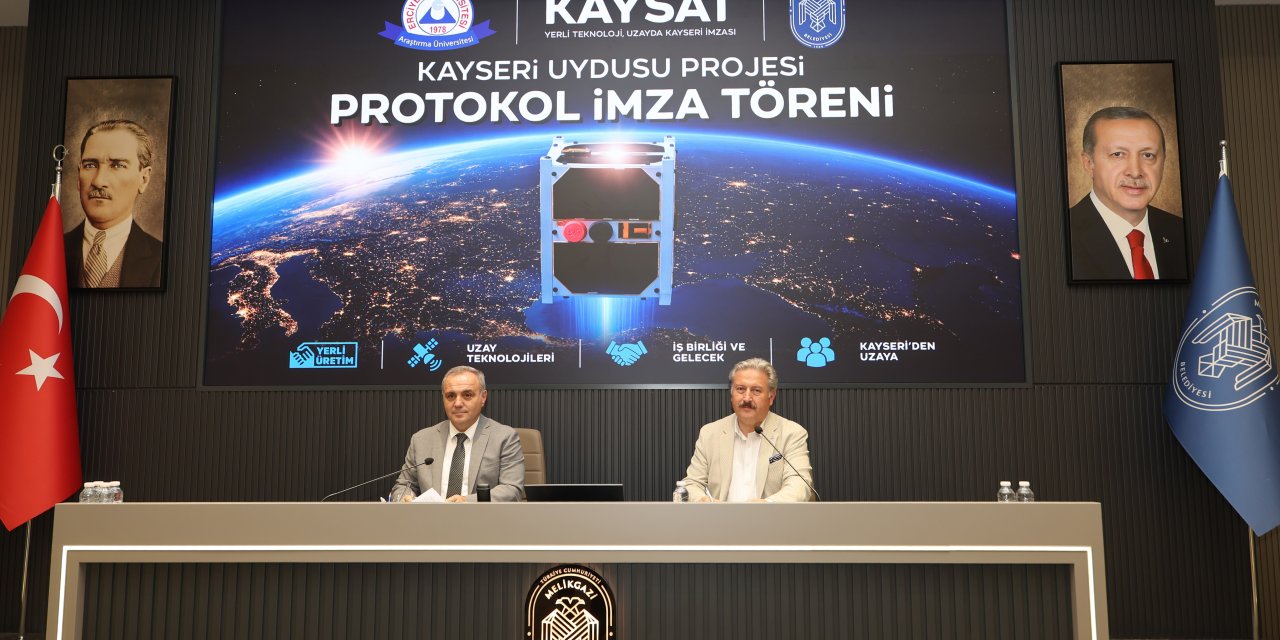 Meteoroloji uydusu KAY-SAT için Melikgazi Belediyesi'nde işbirliği protokolü