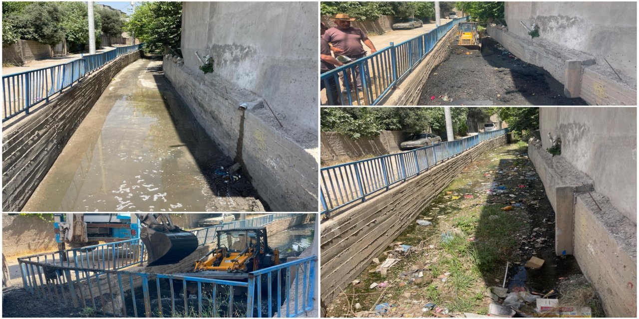 Silopi Belediyesi Kanal ve Dere Temizliği Çalışmalarını Sürdürüyor