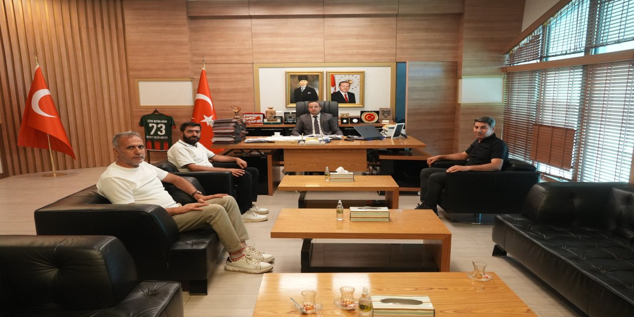Şırnak Çalışan Gazeteciler Cemiyeti'nden Cizre Kaymakamı Baycar'a Ziyaret