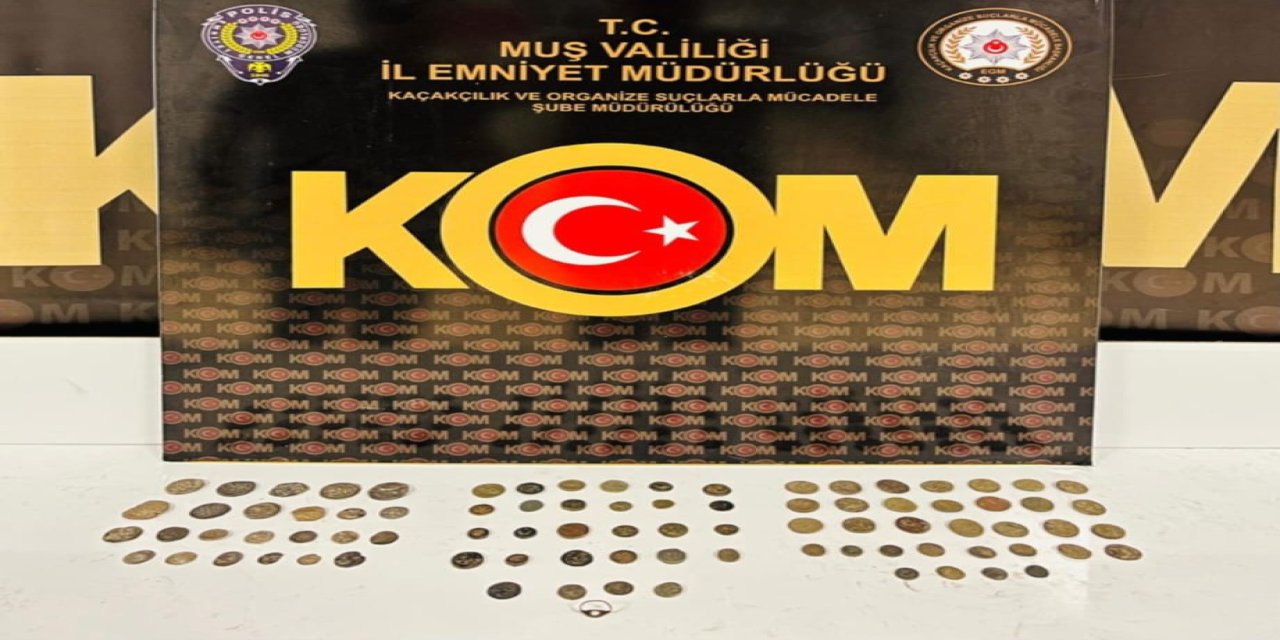 Muş'ta 86 parça tarihi obje ele geçirildi