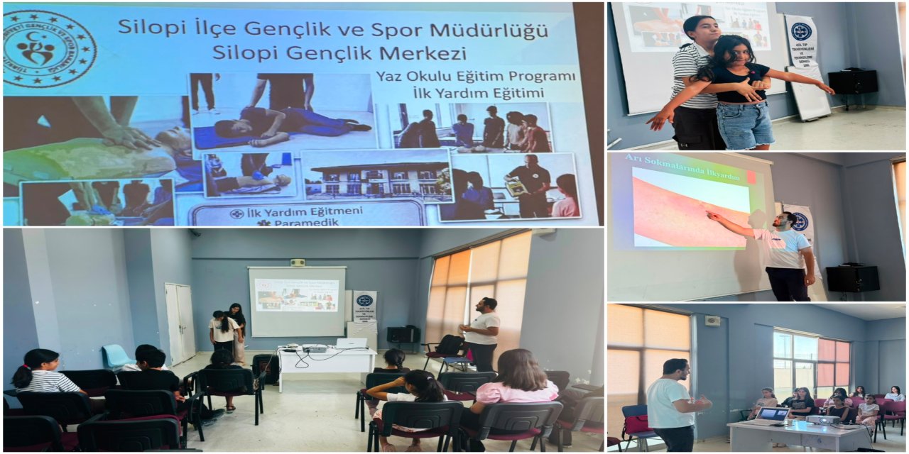 Silopi'de gençlere uygulamalı ilk yardım eğitimi verildi