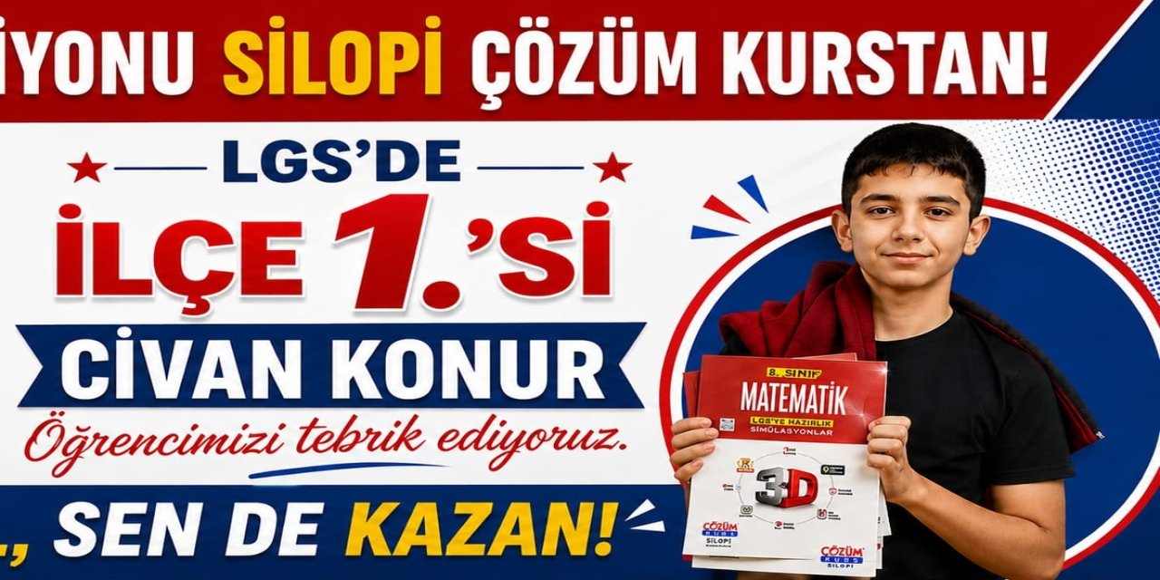 Silopi'nin LGS ilçe birincisi Civan Konur oldu