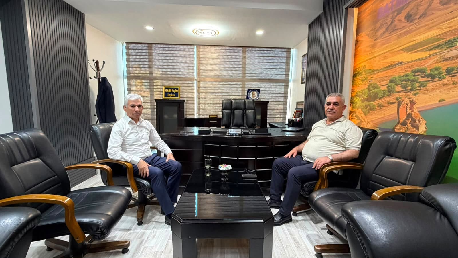 Batman ESO Başkanı Salih Kaplan, Başkan Heşar Haşimoğlu ile esnafların sorunlarını görüştü