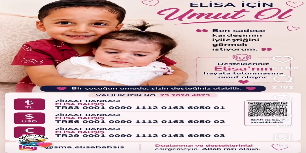 Şırnaklı 5 Yaşındaki Furkan'ın Tek Dileği Kardeşi Elisa'nın İyileşmesi