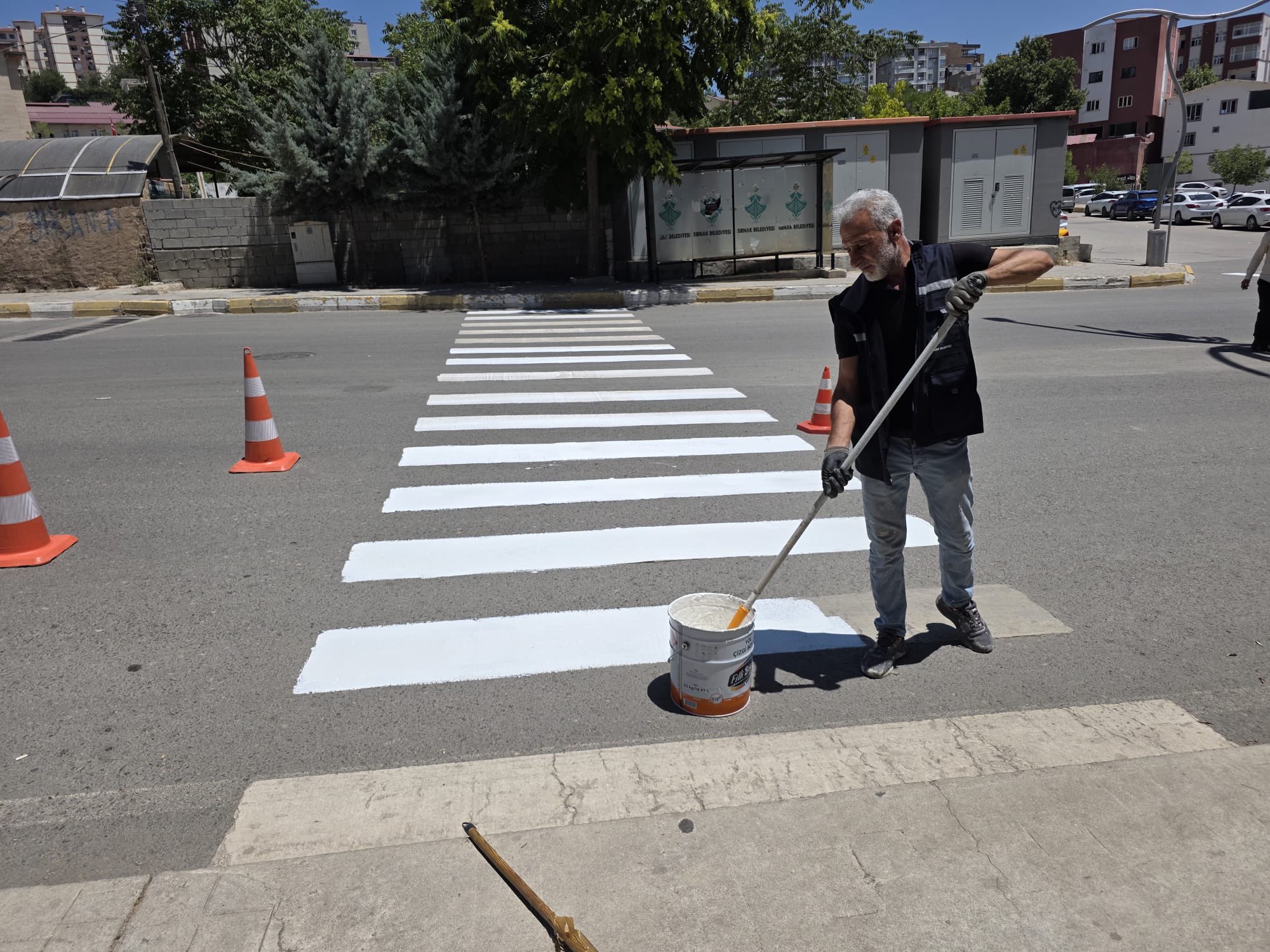 Şırnak’ta Yaya Geçitleri ve Yol Çizgileri Yenileniyor
