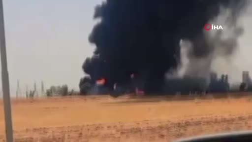 Irak Erbil'de akaryakıt depolarında büyük yangın
