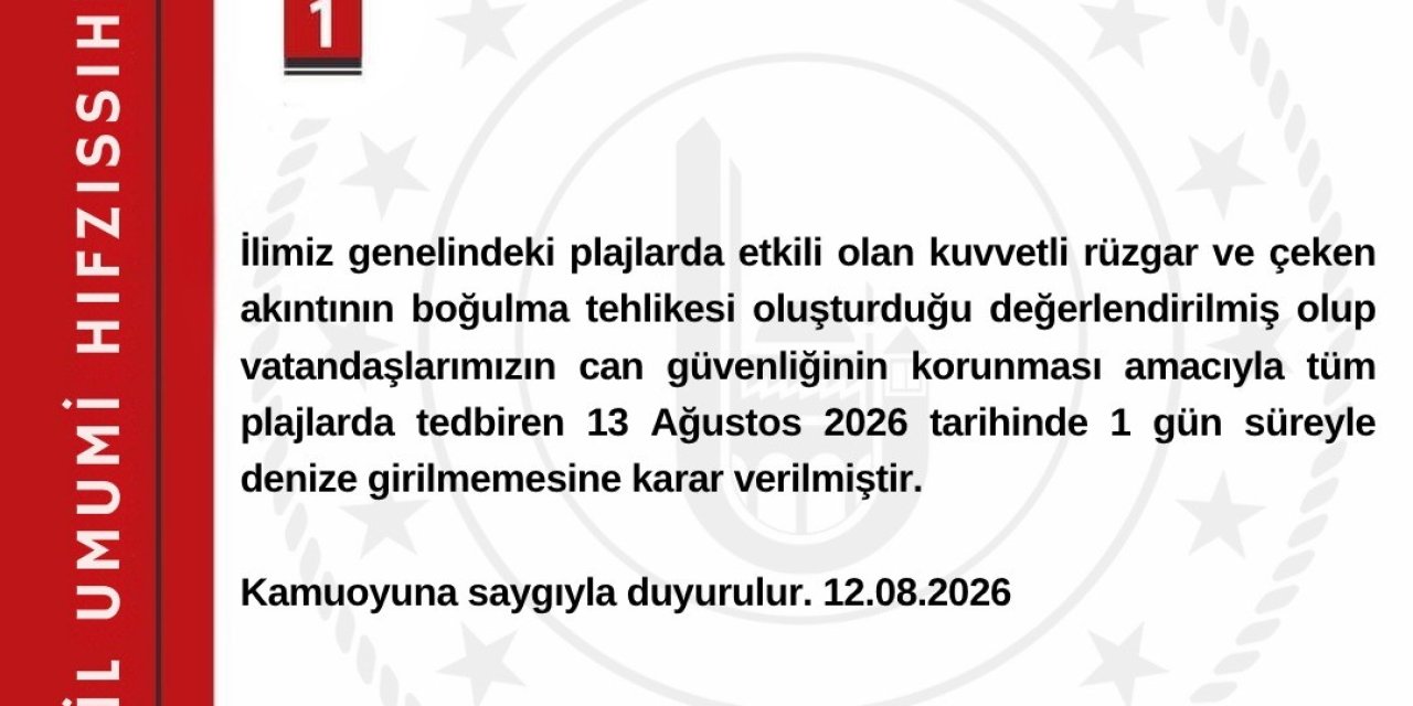 O şehirde denize girmek yasaklandı