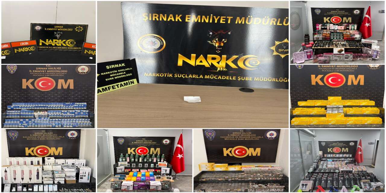 Şırnak Emniyetinden bir haftada 8,5 milyon liralık kaçak ürün