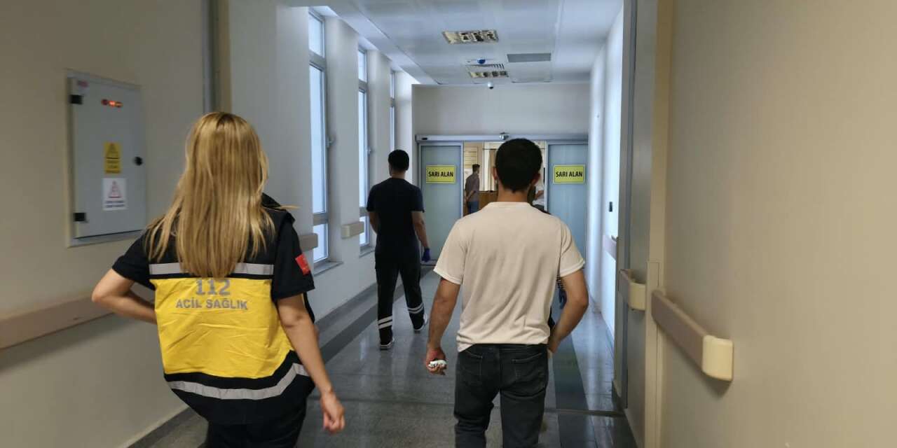Sinir krizi geçiren kadın kendini bıçakladı