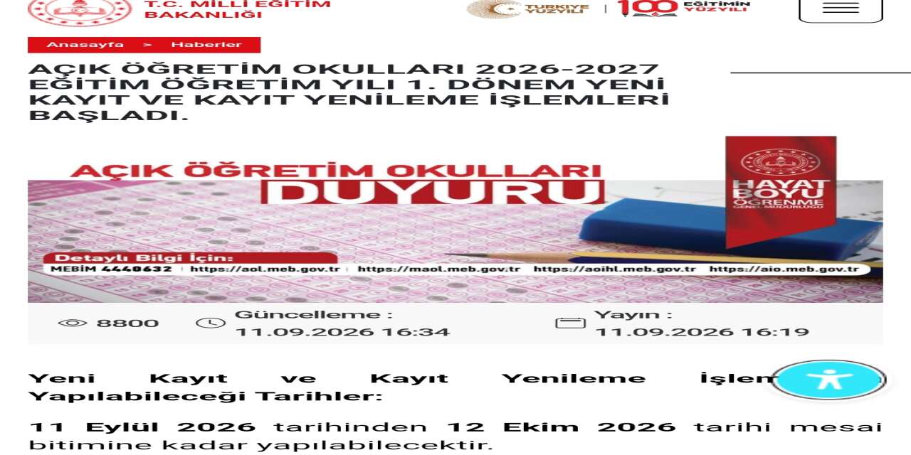 Şırnak’ta Açık Öğretim Öğrencileri Dikkat: Sınav ve Kayıt Tarihleri Belli Oldu