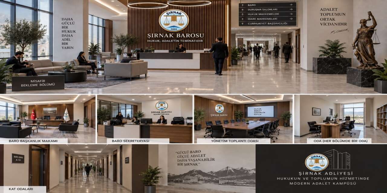 Şırnak Adalet Sarayı’nda Baro İçin Yeni Hizmet Alanları Oluşturuluyor
