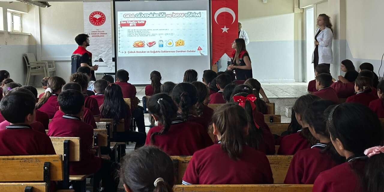 Şırnak'ta Öğrenciye Gıda Güvenilirliği ve İsraf Eğitimi Verildi
