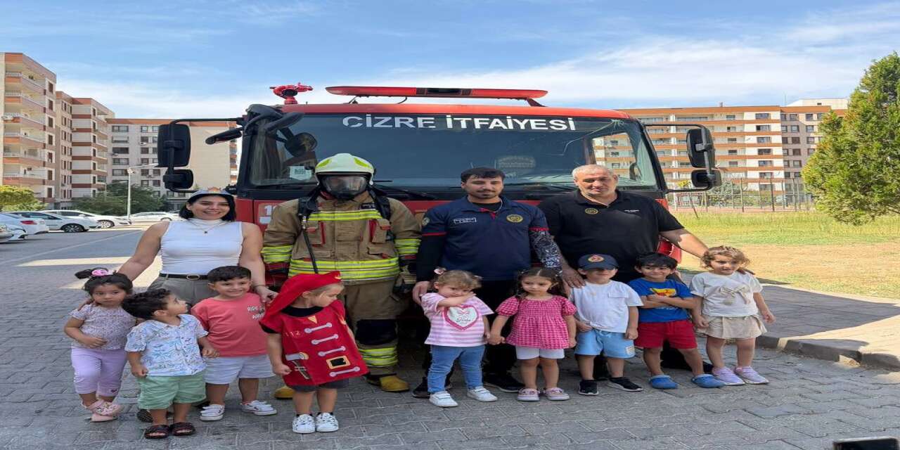 Cizre İtfaiyesinden Minik Öğrencilere Yangın Eğitimi