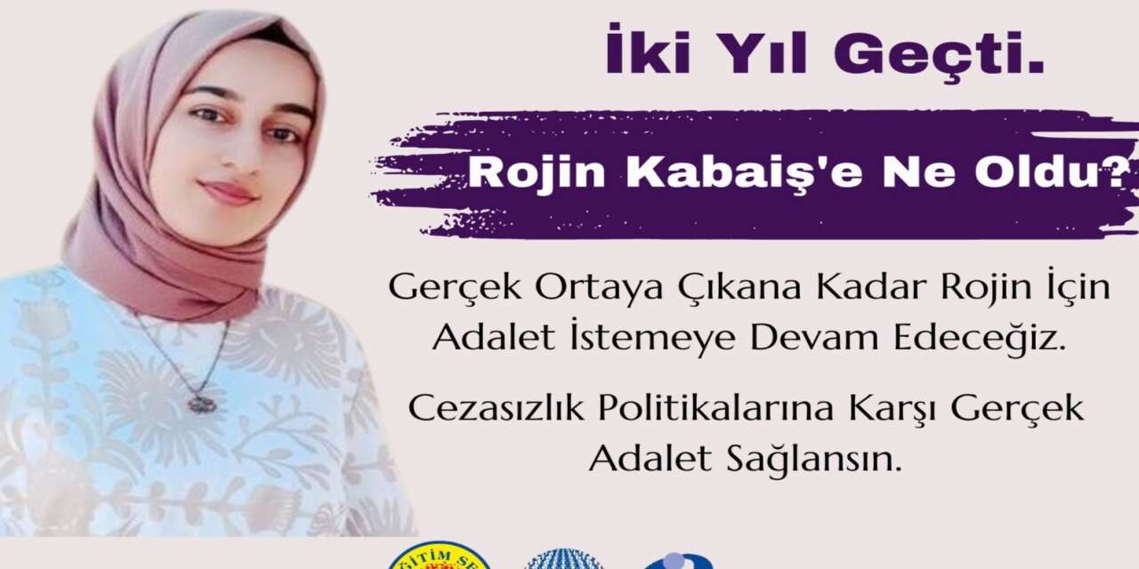 Eğitim Sen Şırnak Şubesinden Rojin Kabaiş davasında "etkin soruşturma" talebi