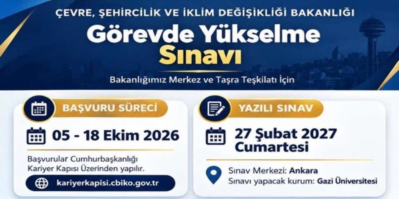 Görevde Yükselme Sınavı Başvuruları 5 Ekim'de Başlıyor
