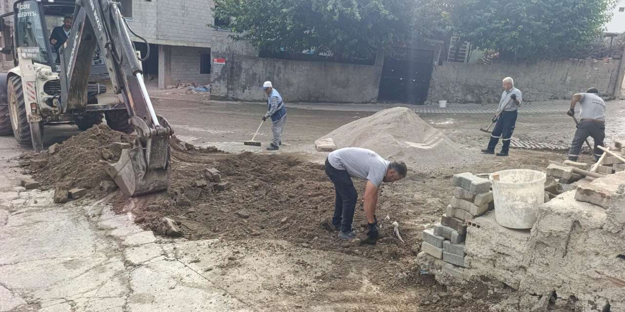 Cizre’de Yol ve Kaldırımlar Yenileniyor