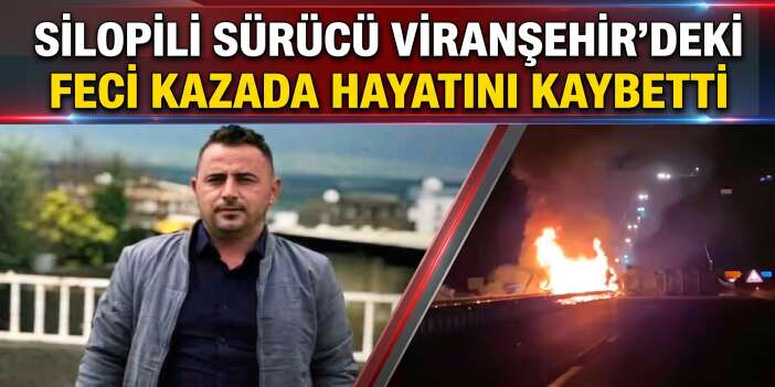 Silopili sürücü Viranşehir'deki feci kazada hayatını kaybetti