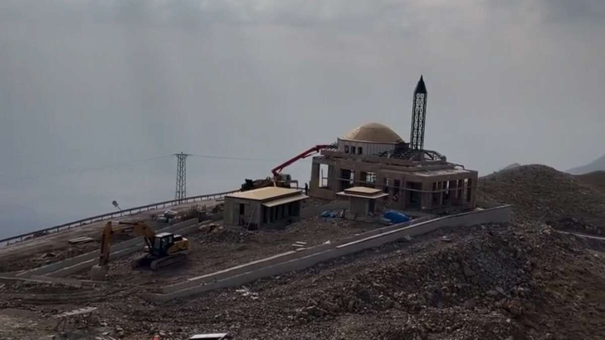 Cudi Dağı Sefine’de Hz. Nuh Nebi Camii İnşaatında Son Durum