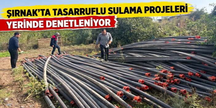 Şırnak’ta Tasarruflu Sulama Projeleri Yerinde Denetleniyor