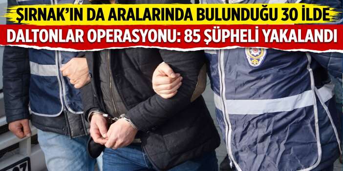 Şırnak’ın da Aralarında Bulunduğu 30 İlde Daltonlar Operasyonu: 85 Şüpheli Yakalandı