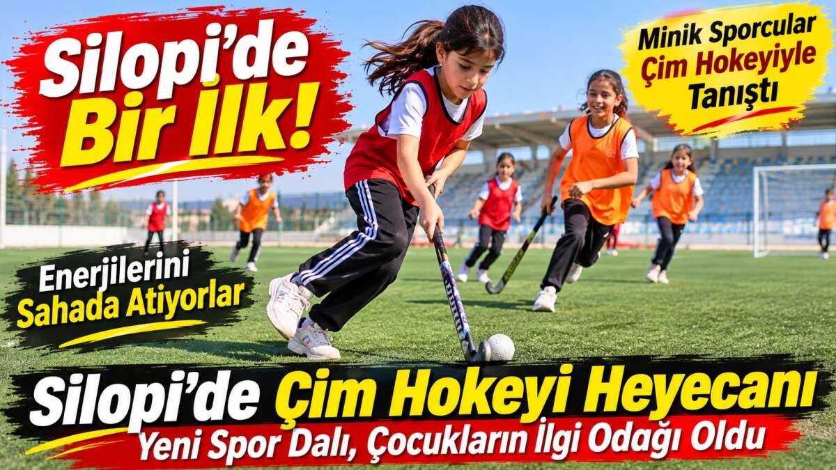 Silopili Çocuklar Sahada Çim Hokeyi Rüzgârı Estiriyor