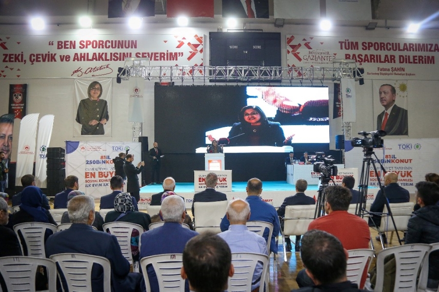 250 bin sosyal konutun kura çekimine Şahinbey ile devam edildi