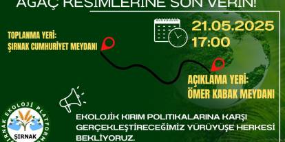 Şırnak’ta Ağaç Kesimlerine Karşı Yürüyüş Çağrısı!