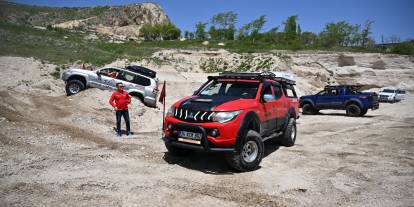 Erzurumlu offroadçular "Terörsüz Türkiye" sloganıyla yollara çıktı