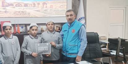 Cizre’de Kur'an  Kursu Öğrencilerinden örnek davranış, anlamlı bağış