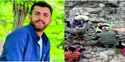 Şırnak Gabar Dağında kayalıklardan düşen gencin imdadına askeri helikopter yetişti